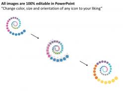Hm five staged spiral chart diagram flat powerpoint design
