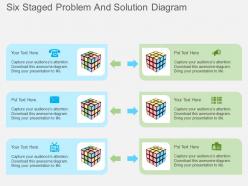 Hn six staged problem and solution diagram flat powerpoint design