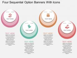 Ho Four Sequential Option Banners Wth Icons Flat Powerpoint Design