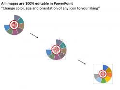 Ho seven segment circle of business target flat powerpoint design