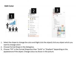 Ho team with manager result analysis flat powerpoint design