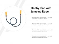 Hobby icon with jumping rope