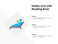 Hobby icon with reading book