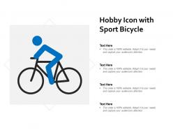 Hobby icon with sport bicycle