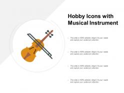Hobby icons with musical instrument