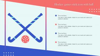 Hockey Games Stick Icon With Ball