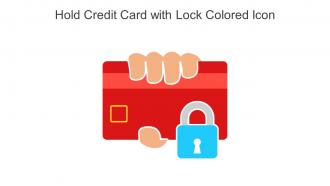 Hold Credit Card With Lock Colored Icon In Powerpoint Pptx Png And Editable Eps Format