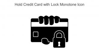 Hold Credit Card With Lock Monotone Icon In Powerpoint Pptx Png And Editable Eps Format