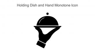 Holding Dish And Hand Monotone Icon In Powerpoint Pptx Png And Editable Eps Format