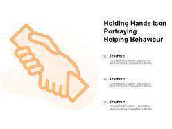 Holding hands icon portraying helping behaviour
