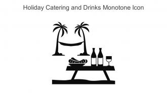 Holiday Catering And Drinks Monotone Icon In Powerpoint Pptx Png And Editable Eps Format