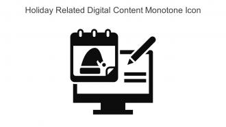 Holiday Related Digital Content Monotone Icon In Powerpoint Pptx Png And Editable Eps Format