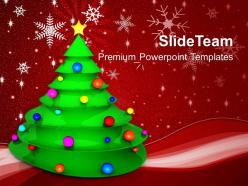 Holidays christmas background tree with colored balls festival templates ppt for slides powerpoint