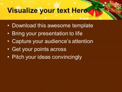 Holidays images of jesus red bells on christmas background powerpoint templates ppt for slides