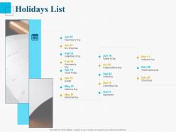 Holidays list ppt powerpoint presentation pictures themes