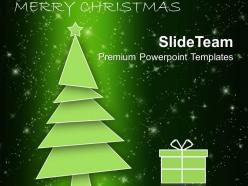 Holidays winter christmas tree with gift box powerpoint templates ppt backgrounds for slides