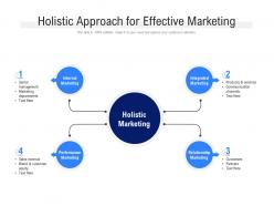 Holistic approach for effective marketing