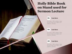 Holly bible book on stand used for sermon lecture