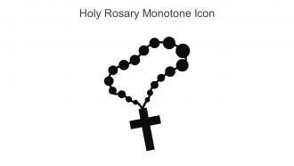 Holy Rosary Monotone Icon In Powerpoint Pptx Png And Editable Eps Format