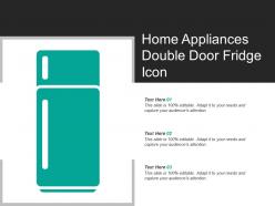 Home appliances double door fridge icon