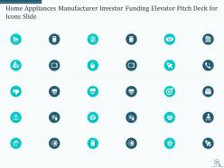 Home appliances manufacturer investor funding elevator pitch deck ppt template