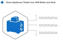 Home appliances toaster icon with button and knob