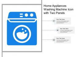 Home appliances washing machine icon with two panels