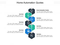 Home automation quotes ppt powerpoint presentation slides show cpb