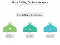 Home building contents insurance ppt powerpoint presentation slides icons cpb