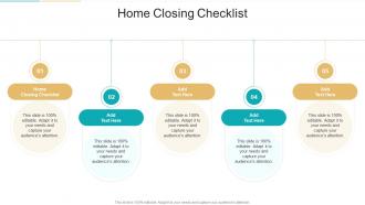 Home Closing Checklist In Powerpoint And Google Slides Cpb