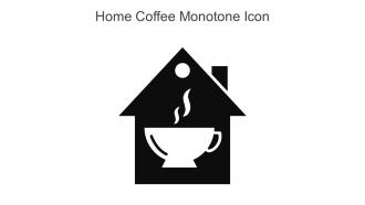 Home Coffee Monotone Icon in powerpoint pptx png and editable eps format