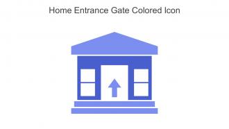 Home Entrance Gate Colored Icon In Powerpoint Pptx Png And Editable Eps Format