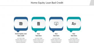 Home equity loan bad credit ppt powerpoint presentation gallery background image cpb