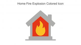 Home Fire Explosion Colored Icon In Powerpoint Pptx Png And Editable Eps Format