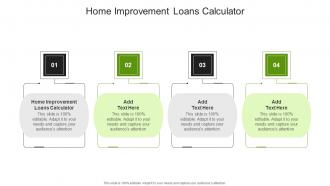 Home Improvement Loans Calculator In Powerpoint And Google Slides Cpb