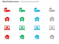Home in safe hands secured online housing searching the best home ppt icons graphics