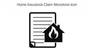 Home Insurance Claim Monotone Icon In Powerpoint Pptx Png And Editable Eps Format