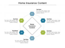 Home insurance content ppt powerpoint presentation pictures tips cpb