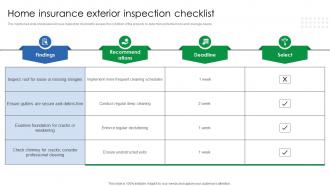 Home Insurance Exterior Inspection Checklist