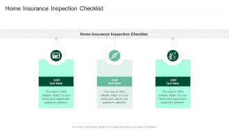 Home Insurance Inspection Checklist In Powerpoint And Google Slides Cpb