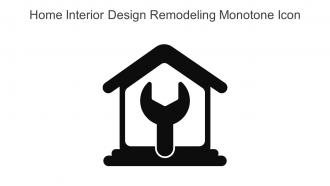 Home Interior Design Remodeling Monotone Icon In Powerpoint Pptx Png And Editable Eps Format