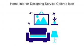 Home Interior Designing Service Colored Icon In Powerpoint Pptx Png And Editable Eps Format