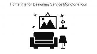 Home Interior Designing Service Monotone Icon In Powerpoint Pptx Png And Editable Eps Format