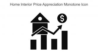 Home Interior Price Appreciation Monotone Icon In Powerpoint Pptx Png And Editable Eps Format