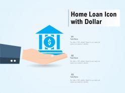 Home loan icon with dollar