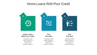 Home loans with poor credit ppt powerpoint presentation infographic template themes cpb