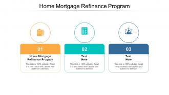 Home mortgage refinance program ppt powerpoint presentation layouts deck cpb
