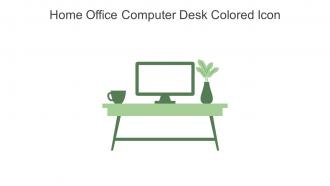 Home Office Computer Desk Colored Icon In Powerpoint Pptx Png And Editable Eps Format