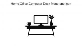 Home Office Computer Desk Monotone Icon In Powerpoint Pptx Png And Editable Eps Format