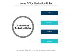 Home office deduction rules ppt powerpoint presentation professional brochure cpb